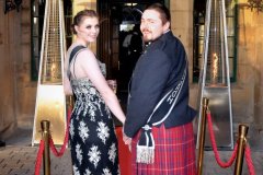 2019 Edinburgh Captain and Lass enter Dalmahoy Hotel Edinburgh Ball