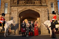 2019 and 2018 Edinburgh Captains and Lasses with 2 mounted Royal Scots Dragoon Guards
