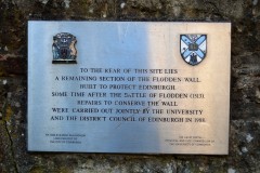 Plaque regarding Flodden Wall