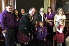 Chairman Iain Whyte with members from RDA Ravelrig at the Civic Reception